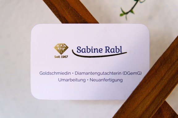 Foto einer Visitenkarte